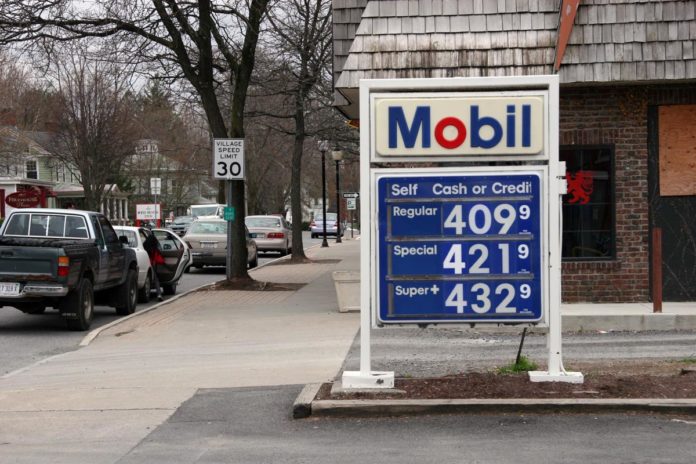 Mobil Gas Sign $4.09/gallon