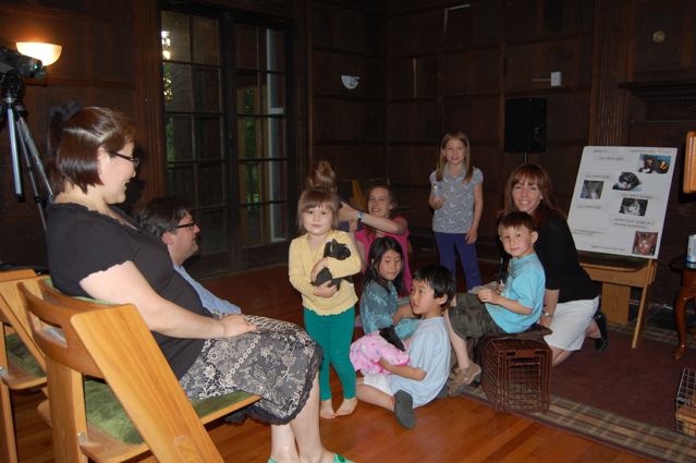 Kids with kittens