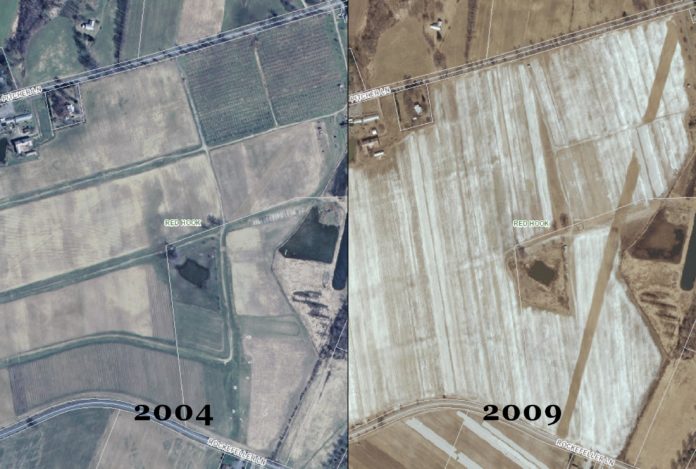 2004 and 2009 satellite maps