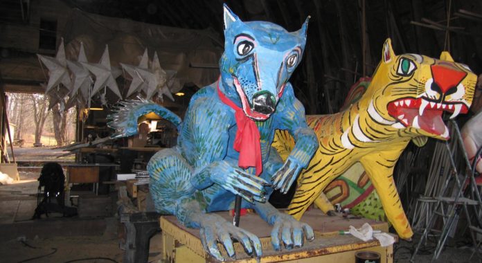 Sinterklaas dog and tiger at Rokeby