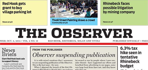 Observer suspends publication