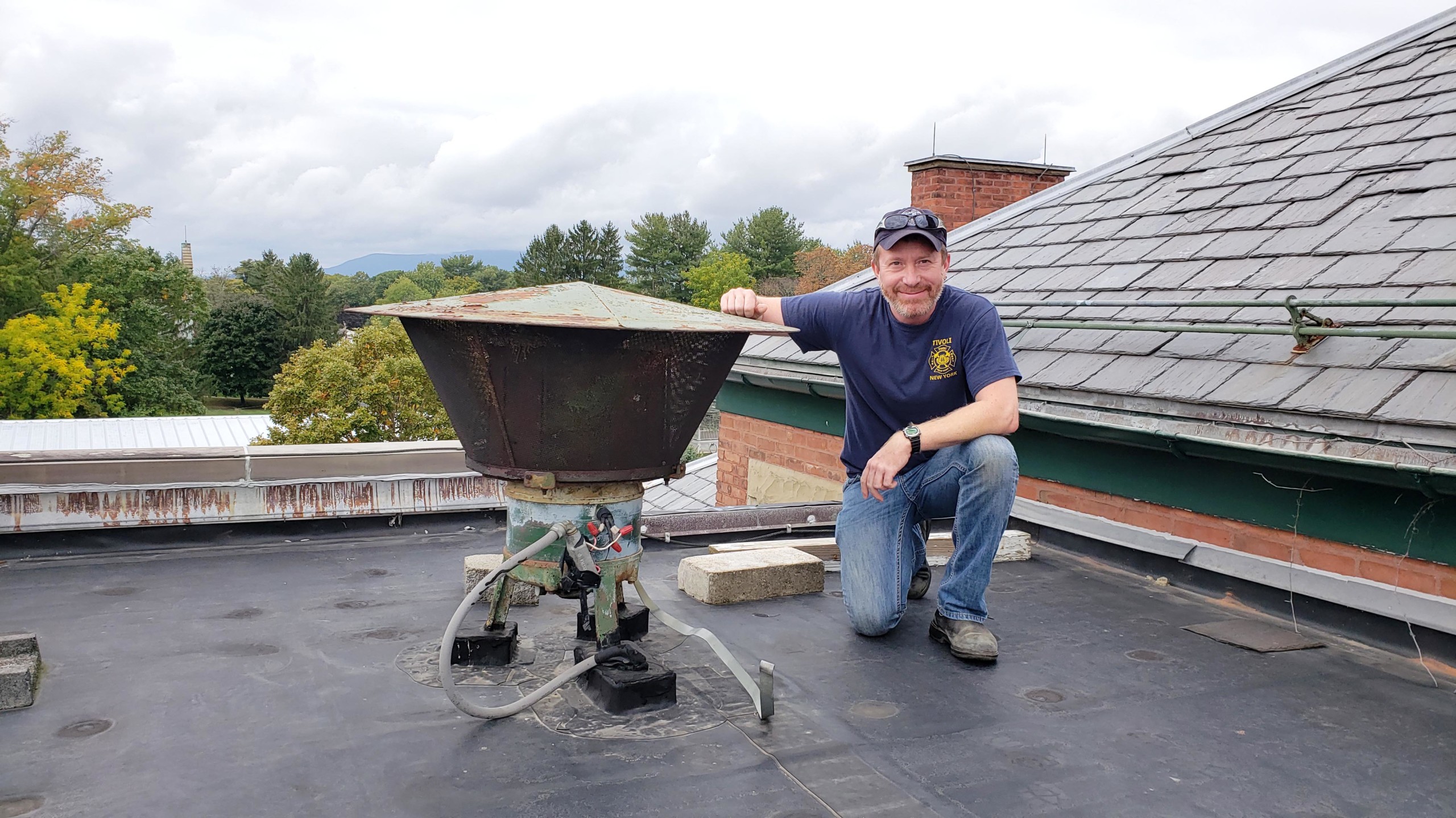 Joel Griffith, Mayor of Tivoli, with the Tivoli siren / Hudson Valley Observer