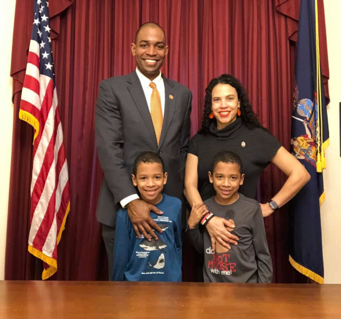 Congressman Antonio Delgado and his family