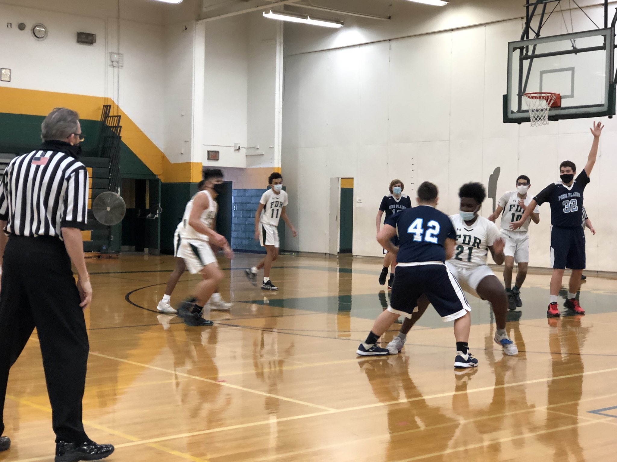 FDR JV boys basketball in action vs Pine Plains